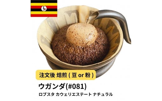 [粉]コーヒー #081 ウガンダ ロブスタ カウェリエステート ナチュラル 310g 当日焙煎 大山珈琲