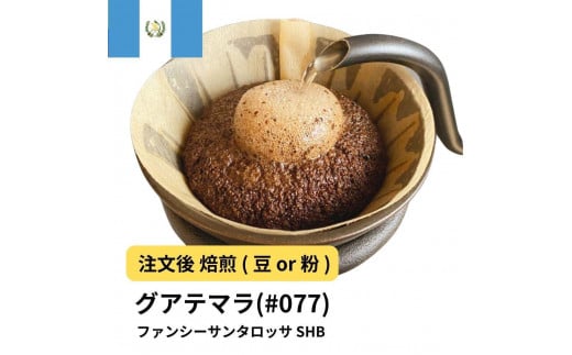 [豆]コーヒー #077 グアテマラ ファンシーサンタロッサ SHB 310g 当日焙煎 大山珈琲