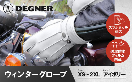 [デグナー]ウィンターグローブ [WG-34]アイボリー[サイズ選択可能][ 京都 革 手袋 レザー グローブ バイクギア ブランド 大好評 人気 おすすめ 牛革 ツーリング ライダー バイカー バイク パーツ お取り寄せ 送料無料 ふるさと納税 ]