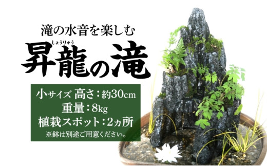 昇龍の滝 小サイズ 滝音 ビオトープ せせらぎ 庭 バルコニー メダカ エサやり不要 癒し ガーデニング リラクゼーション アクアフォレスト 神奈川県寒川町(※鉢はついていません) 550304 - 神奈川県寒川町