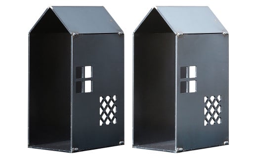 GRAVIRoN Domus Op.01 ブックエンド (黒皮鉄 / 酸洗鉄) 250mm×150mm×100mm 約2kg 鉄製 卓上 ストッパー