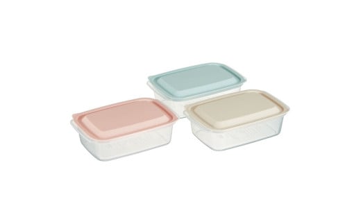保存容器[700ml]3個セット●アソート●//キッチン 保存 食材保存 お弁当箱 ランチボックス 容器 フードコンテナ 電子レンジ対応 保存容器 シンプル かわいい 3色 奈良県 奈良市 なら 4-047 57433-7-FCNN7 2104835 - 奈良県奈良市