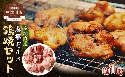 産地直送! 恵那どりの鶏焼セット 計1kg(2~3人前)冷凍 F4N-0448 299570 - 岐阜県中津川市