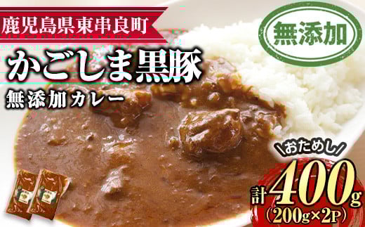 【0075132a】＜おためし＞鹿児島黒豚無添加カレー(計400g・200g×2P) 黒豚 豚肉 ぶた肉 カレー カレーライス かれーらいす 惣菜 【鹿児島ますや】