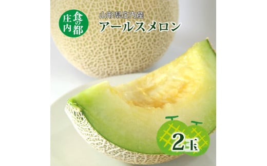食の都庄内【令和7年産】アールスメロン2玉※令和7年8月中旬頃より発送予定
