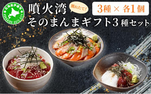 [5525-1179]噴火湾そのまんま ギフトセット(3種各1箱)　旬菜一鮮 だて大和屋 厳選 魚介 海鮮 刺身 刺し身 小分け 新鮮 魚介類 魚貝類 加工食品 贈答 ギフト 贈り物 ご褒美