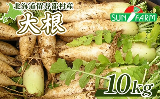 大根 10kg だいこん ダイコン オンライン 申請 ふるさと納税 北海道 留寿都 野菜 根菜 産地直送 新鮮 採れたて 大根おろし サラダ 切干大根 漬物 汁物 ビタミン 10キロ 留寿都村【24009】 2035345 - 北海道留寿都村
