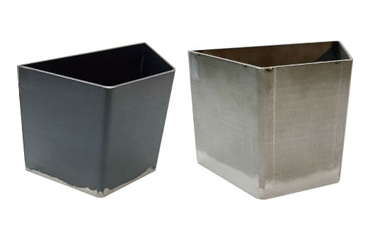 Halion(ハリオン) ブックエンド (黒皮鉄 / 酸洗鉄) 70mm×140mm×102mm 750g 鉄製 卓上 ストッパー