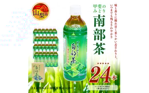 甲斐のみどり南部茶(ペットボトル500ml) 24本入り1ケース【1241992】 1207775 - 山梨県山梨県庁