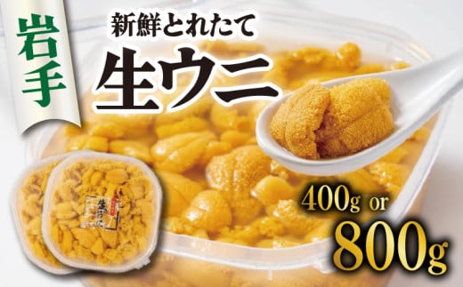 期間限定 生うに 選べる 容量 400g 800g 無添加 ミョウバン不使用 冷蔵 岩手県 [ 季節限定 生雲丹 天然 海鮮丼 寿司 ウニ丼 刺身 ]