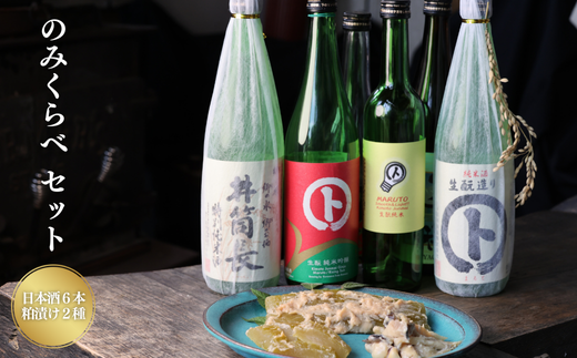 井筒長 日本酒のみくらべセット（日本酒6本・粕漬け2種）［KU-101］ 549419 - 長野県佐久穂町