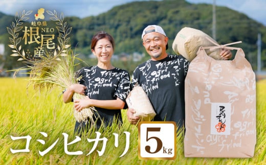 【 令和7年産 】 根尾産 コシヒカリ 5kg 有機肥料 米 こめ ごはん 白米 こしひかり 岐阜県産 本巣市 お米 精米 おにぎり 弁当 寿司 プレミア 希少 高級 おいしい 数量限定 アグリフレンド 1516263 - 岐阜県本巣市