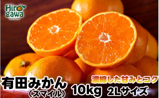 有田 みかん 10kg 秀品 2Lサイズ / 温州みかん 有田みかん 甘い 和歌山 柑橘 ※11月下旬～1月中旬に順次発送【sml004-r-10-2lA】 1301330 - 和歌山県広川町