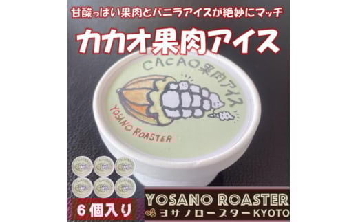 カカオ果肉入りアイス　バニラアイスと甘酸っぱい果肉が相性バツグンのアイスクリーム　京都与謝野町より【1623418】