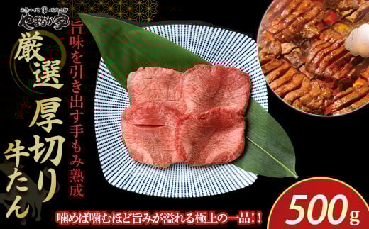厳選!厚切り牛たん500g(K6-027) 塩だれ 味付き BBQ 焼肉 牛ハラミ 牛カルビ 豚カルビ 牛ホルモン たれ タレ 詰合せ 岩手県 北上市 D0505 (KYフーズ)牛肉 BBQ 焼肉セット 876832 - 岩手県北上市