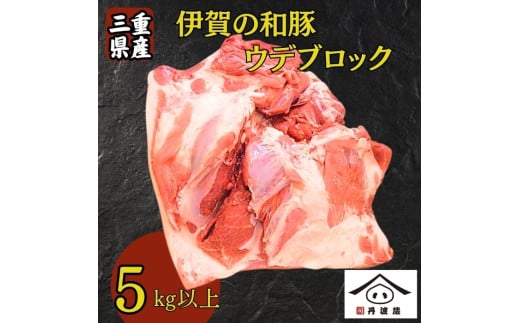 三重県産 伊賀の和豚ウデブロック 5kg　国産豚肉 煮込み料理 焼き物 炒め物 家庭料理 業務用料理 焼豚 チャーシュー 柔らかく ジューシー 大容量