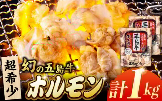 幻の五島牛ホルモン 1kg 味付け無し 五島市/ごとう農業協同組合 [PAF030] 牛モツ モツ ホルモン 五島牛 和牛 長崎和牛 国産牛