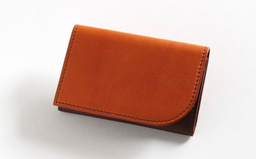 tanikoオリジナル 名刺入れ（メインカラー赤茶×サブカラー焦茶）《厚真町》【Taniko leather】 革 革製品 長財布 財布 名刺 名刺入れ ケース ギフト 北海道 [AXAP012] 1477583 - 北海道厚真町