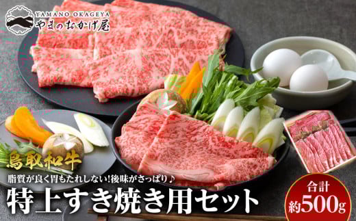 37.鳥取和牛　特上すき焼き用セット　約500g 553788 - 鳥取県北栄町
