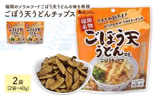 <容量が選べる> ごぼう天うどんチップス (2袋×40g) 【man311】【味源】 2116956 - 香川県まんのう町
