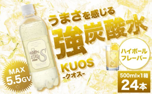 [単品]強炭酸水クオス ハイボールフレーバー 500ml×24本 日田市 / 株式会社OTOGINO [AREF013]