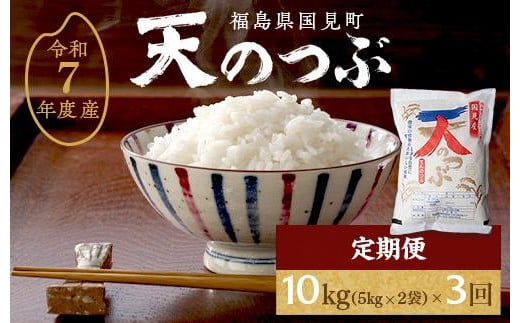 【令和7年産】【全3回定期便】米　 国見町産　天のつぶ 10kg（5kg×2袋）　 3回定期便 ※沖縄・離島への配送不可 ※2025年10月中旬～2026年2月頃に順次発送予定