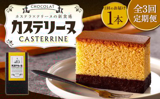 【全3回定期便】長崎カステリーヌショコラ 1本 合計3本 ／ スイーツ デザート カステラ おかし 菓子 おやつ チョコレート ショコラ テリーヌ ご当地スイーツ かすてら テリーヌ 長崎県 長崎市 1476649 - 長崎県長崎市