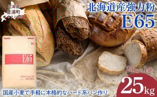 E65 25kg 【 ふるさと納税 人気 おすすめ ランキング 小麦粉 パン 国産 北海道 E65 自宅用 江別製粉 北海道 豊浦町 送料無料 】 TYUAI016