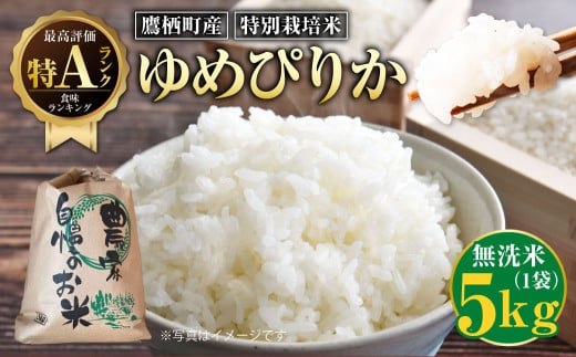 【令和7年産】ゆめぴりか（無洗米） 特Aランク 5kg 北海道 鷹栖町 たかすのおむすび 米 コメ ご飯 無洗米 お米 ゆめぴりか 【2025年9月下旬より発送予定】