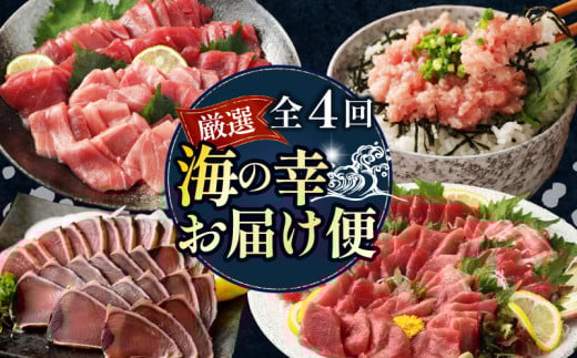 [ 全4回定期便 ] タカシン水産厳選 高知の海鮮セット まぐろ カツオのたたき ネギトロ 中トロ 刺身 海鮮 鰹 冷凍 コロナ 魚 海産物 魚介類 高知県 まぐろたたき 鮪 藁焼き わら焼き タカシン定期便 海鮮定期便 頒布会 頒布会