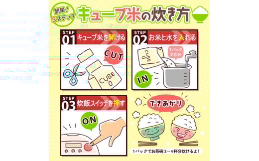 山形県山形市のふるさと納税 山形産 無洗米キューブ米つや姫300g×60個 FY25-895 ブランド米 山形県 山形市 小分け 1年保存 備蓄