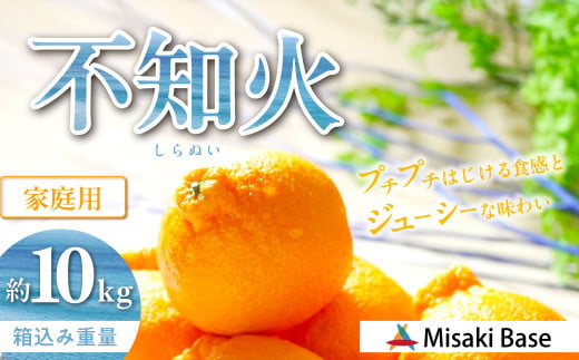 【先行受付】【家庭用】不知火（しらぬい） 10kg ※離島への配送不可 （2026年2月中旬より順次発送）  【 ふるさと納税 人気 おすすめ ランキング みかん 柑橘 ミカン 蜜柑 mikan 果物 不知火 しらぬい フルーツ 糖度 甘い でこぽん デコポン でこぽんと同品種 家庭用 おすそ分け Misaki Base 愛媛県 伊方町 送料無料 】 IKTAB004  2096229 - 愛媛県伊方町