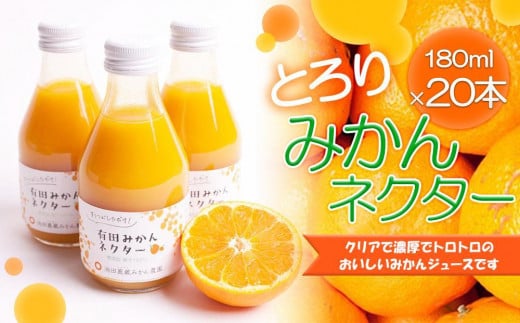 とろり みかんネクター 180ml×20本［IKE233］ 2071300 - 和歌山県印南町