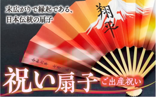 扇子 祝い扇子（ご出産祝い） せんす センス 小物 プレゼント ギフト 贈答 D　[№5675-7178]1512