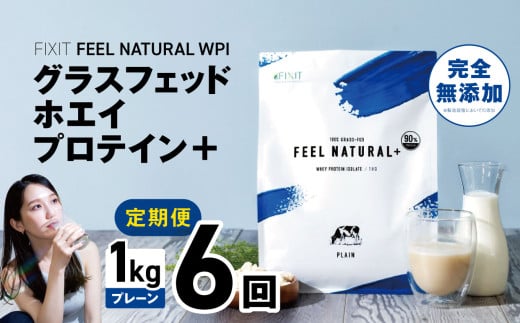 【定期便6回】FIXIT FEEL NATURAL グラスフェッドプロテイン+WPI 1kg (プレーン) |  WPIプロテイン  ダイエット サポート 置き換え プロティン プロテイン 朝食 タンパク質 たんぱく質 ダイエットサポート ドリンク 食事 国産 美容 食生活  高たんぱく質 低糖質 低脂質 栃木県 真岡市 送料無料