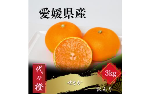 ＜最高の旨みと香りが詰まった＞代々橙せとか＜訳あり＞3kg＜C83-44＞【1623951】
