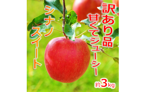 シナノスイート 訳あり 約3キロ! 信濃三兄弟の一つ(りんご・リンゴ・林檎)