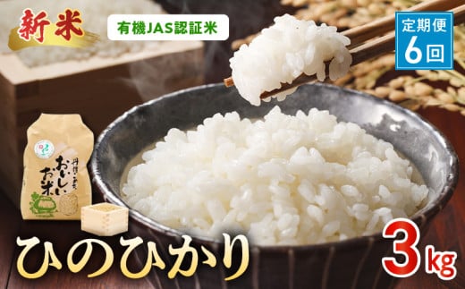 T6-15-550_3先行予約【定期便6回】\☆新米☆/那須自然農園 有機JAS認証米「ひのひかり」胚芽米3kg 1049006 - 熊本県宇土市