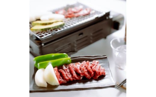 ＜桜屋＞馬肉焼肉用500gカット済(美里町)【1619172】