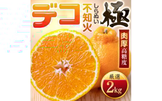 ＜太陽をたっぷり浴びた＞デコ(不知火)＜極＞2kg＜A49-95＞【1623956】