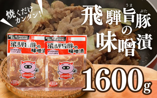 飛騨旨豚の味噌漬（160g×10袋）計 1600g 豚肉 味付け 味付き 焼くだけ 簡単調理 下呂市【村山チキン】