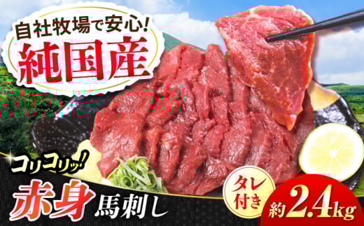 『純国産』熊本の味 コリコリ 赤身 馬刺し 計約2.4kg（約400g×6セット）タレ付【有限会社 九州食肉産業】 [AYCN061] 2114923 - 熊本県合志市