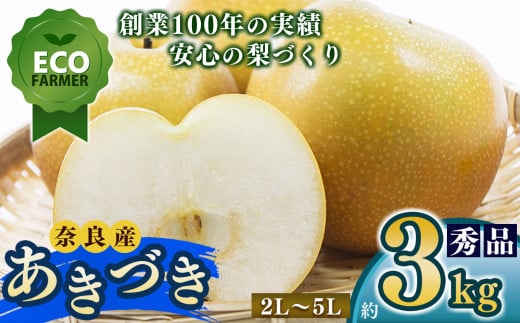 A15 【先行予約】 南陽園のあきづき梨 おみやげ桜箱（約3kg） 2L～5L【秀品】 | ≪数量限定≫ 梨園直送！ 期間限定 果物 くだもの フルーツ 農家直送 梨 ナシ なし シャキシャキ もぎたて 旬 お取り寄せ 秋月梨 奈良県 大淀町 ※9月中旬より順次発送予定 929347 - 奈良県大淀町