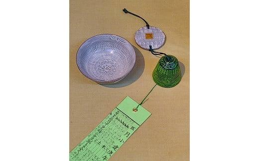 三島産三島暦手風鈴 くつろぎ セットB 陶器 手作り の 逸品 おしゃれ 和風 工芸美 贈答用 プレゼント 風鈴 茶碗 お皿 733636 - 静岡県三島市