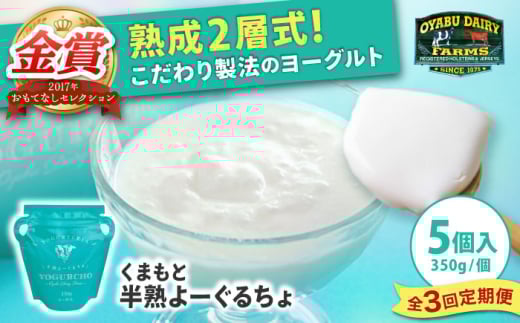 [全3回定期便]オオヤブデイリーファーム くまもと半熟よーぐるちょ 350g×5個[株式会社 オオヤブデイリーファーム] [AYAE005]