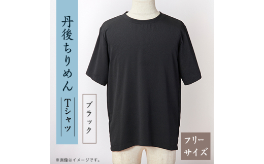 京都の伝統織物を使った丹後ちりめんTシャツ ブラック【1604755】 2116313 - 京都府与謝野町