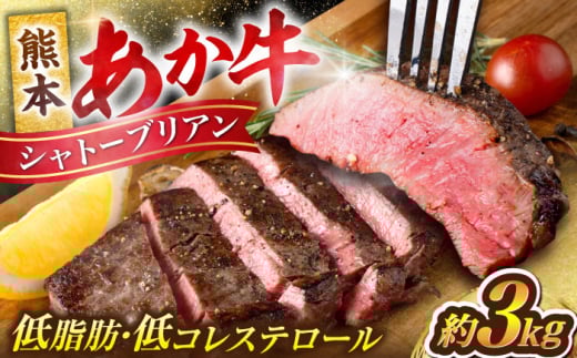 あか牛 ヒレ肉 希少部位 シャトーブリアン 約3kg (約150g×20枚) 牛肉 熊本県産 希少部位 ステーキ【合同会社 たべたせいか】 赤牛 和牛 牛 肉 ヒレ 希少 ヘルシー カット 冷凍 国産 熊本 [AYCB018]