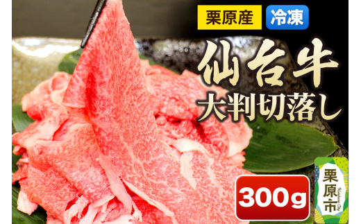 栗原産仙台牛 大判切落し 300g 2116597 - 宮城県栗原市