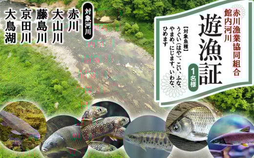 雑魚　遊漁証（赤川漁業協同組合管内河川）【期間：令和7年4月1日～9月30日まで】