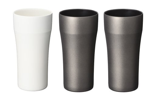 【京セラ】真空断熱タンブラー 420ml ＜ホワイト1個・ブラック2個＞ （計3個） CERAMUG タンブラー 真空容器 保冷 保温 真空断熱 セラミック トラベルカップ KYOCERA CSR-810-2 2117612 - 鹿児島県薩摩川内市